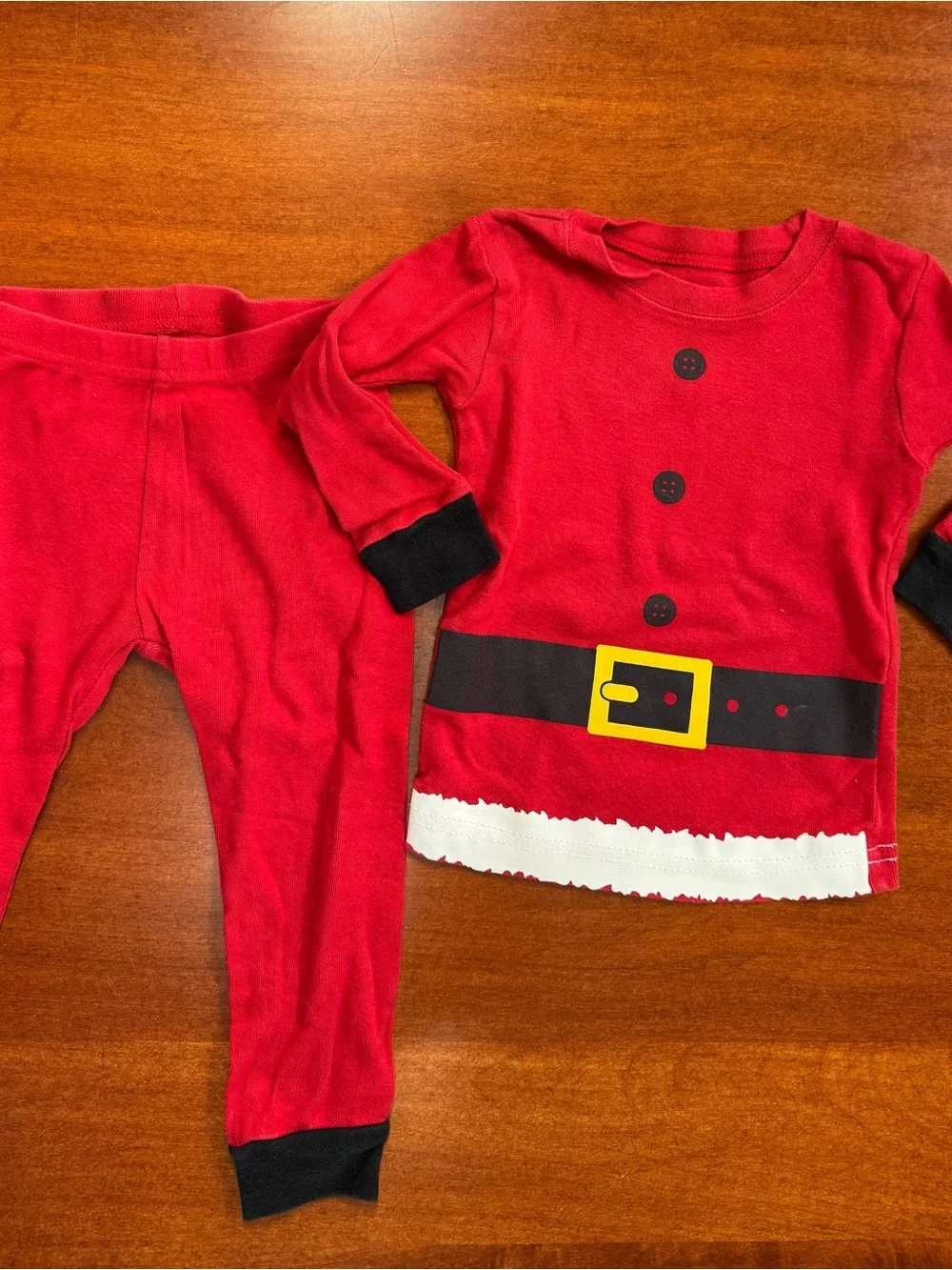 Carter’s Baby 12M Santa Christmas Pajama Set Red 2 Piece Holiday PJs